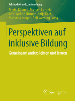 cover image of Perspektiven auf inklusive Bildung